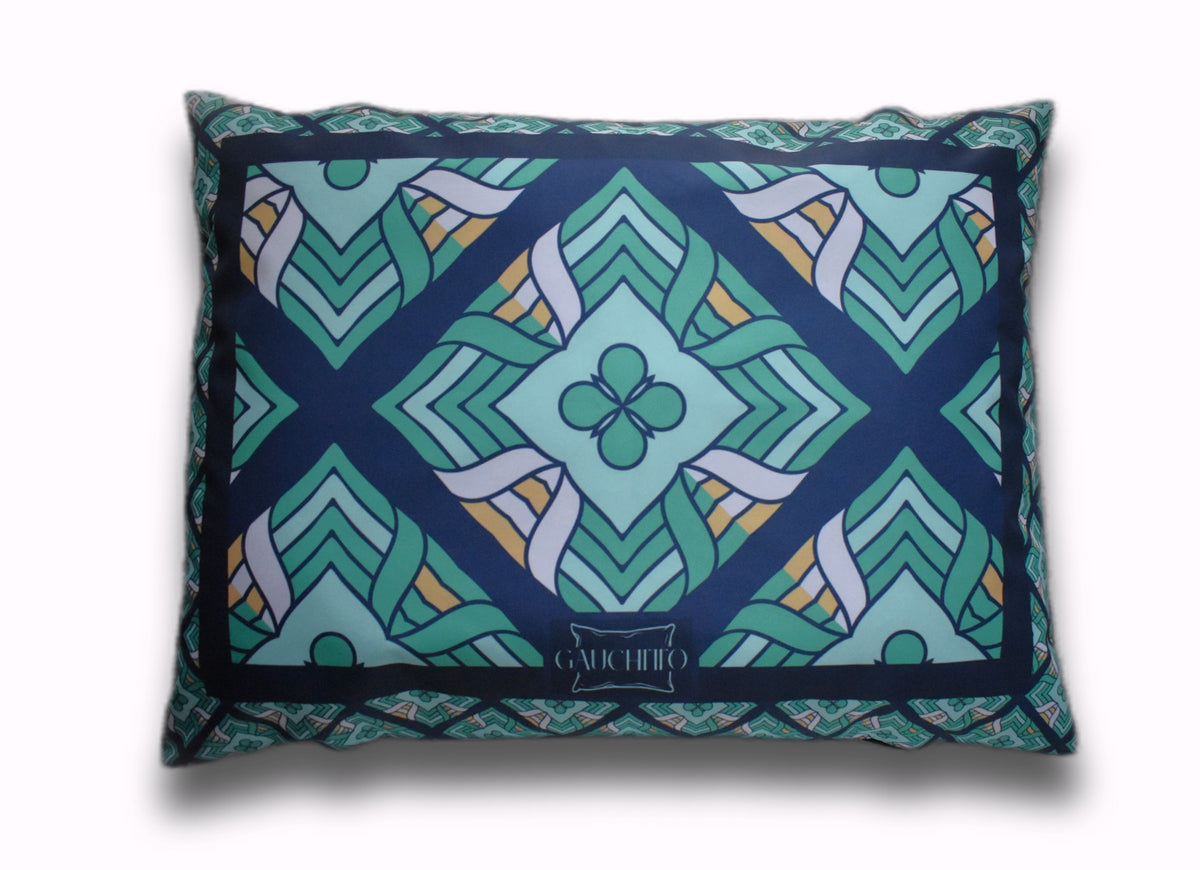 Ležišče à la Cushion – Modro zelena