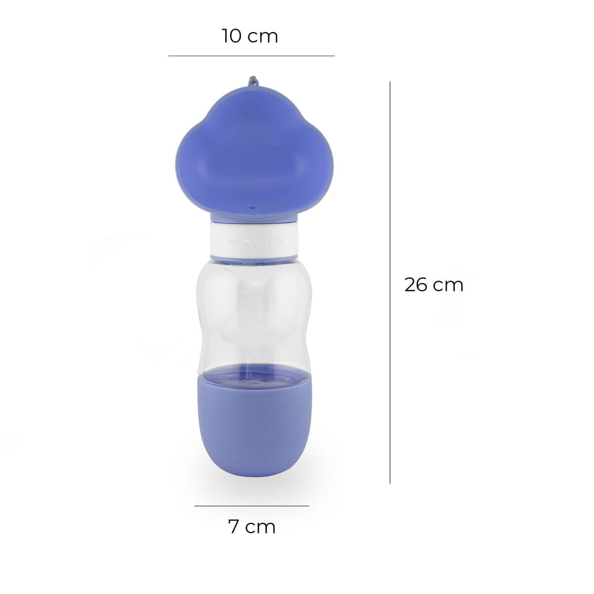 Steklenička PawDuo – Modro vijolična