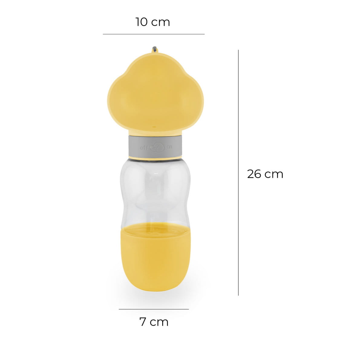 Steklenička PawDuo – Rumena